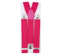 P'tit Clown - 56006 - Bretelles Réglables avec Clips - Largeur 3.5 cm - Unisexe - Pour Carnaval, Cosplay, Halloween, Fêtes Costumées, Soirées à Thèmes - Rose