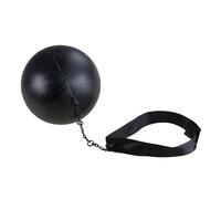 P'TIT Clown - 60311 - Boulet de Prisonnier, Bagnard, Accessoire de Déguisement - Parfait pour Carnaval, Haloween, Fêtes à Thèmes, Soirées Costumées - Boulet + Chaine - Noir, 29,5 x 11, Plastique