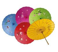 P'TIT CLOWN - 62440 - Ombrelle Chinoise Peinte À La Main - Nouvel An Chinois, Japon, Asie - Accessoire de Déguisement - Carnaval, Fêtes, Cosplay, Manga - Vendu à l'Unité - Coloris aléatoire - Ø 80 cm