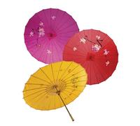 P'TIT CLOWN - 62440 - Ombrelle Chinoise Peinte À La Main - Nouvel An Chinois, Japon, Asie - Accessoire de Déguisement - Carnaval, Fêtes, Cosplay, Manga - Vendu à l'Unité - Coloris aléatoire - Ø 80 cm