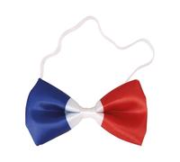 P'TIT CLOWN - 62532 - Nœud Papillon en Tissu - Pré Noué, Réglable - Bow Tie - Accessoire Déguisement pour Supporter la France lors des Matchs, Tournois et Evènements Sportifs - Bleu Blanc Rouge