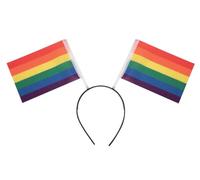 P'TIT CLOWN - 62813 - Serre-tête Drapeaux Arc-en-Ciel - Pride Headband - Accessoire de Déguisement - Pour Carnaval, Fêtes à Thèmes, Marche des Libertés, Pride, Festivals, EVG, EVJF