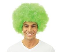 P'TIT Clown - 64464 - Perruque Afro - Funky Wig - Look Disco, Années 70, Retro - Accessoire de Déguisement - Carnaval, Fête à Thème, Halloween, Manga, Cosplay, Nouvel an - Cheveux Synthétiques - Vert