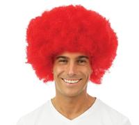 P'TIT CLOWN - 64468 - Perruque Afro - Funky Wig - Look Disco, Années 70, Retro - Accessoire de Déguisement - Carnaval, Halloween, Manga, Cosplay, Nouvel An - Cheveux Synthétiques - Rouge