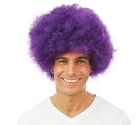P'TIT CLOWN - 64469 -Perruque Afro -Funky Wig - Look Disco, Années 70, Retro - Accessoire de Déguisement - Carnaval, Fête à Thème, Halloween, Manga, Cosplay, Nouvel An - Cheveux Synthétiques - Violet