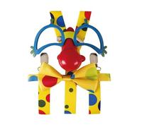 P'TIT Clown - 66638 - Set Accessoires Déguisement Clown Adulte - Bretelles, Nœud Papillon, Lunettes avec Nez - pour Carnaval, Fête à Thèmes Halloween, Nouvel an, Cirque, EVG, EVJF, Soirée Costumée