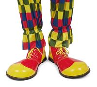 P'TIT Clown - 66672 - Chaussures de Clown - Clown Shoes - Jaune et Rouge - Accessoire de Déguisement - Carnaval, Fêtes à Thèmes, Halloween, Soirées Costumées - Taille Unique - Adulte - Jaune, Rouge