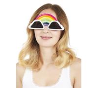 P'TIT CLOWN - 66674 - Paire de Lunettes Arc-en-Ciel - Accessoire de Déguisement - Parfait pour Carnaval, Pride - Adulte - Unisexe