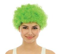 P'TIT CLOWN - 68004 - Perruque Courte Frisée - Short Curly Wig - Accessoire de Déguisement - Carnaval, Cirque, Fête à Thème, Soirée Costumée, Manga, Halloween - Cheveux Synthétiques - Unisexe - Vert