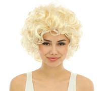 P'TIT CLOWN - 68126 - Perruque Marilyn Monroe Marilyn Wig - Accessoire de Déguisement - Parfait pour Carnaval, Fêtes à Thèmes, Soirées Costumées - Cheveux Synthétiques - Adulte Femme - Taille Unique