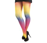 P'tit Clown - 74417 - Collant Opaque Femme - Arc-En-Ciel - Taille Unique - Accessoire Déguisement - Halloween - Carnaval - Fête à Thème - Fantaisie