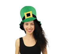 P'TIT CLOWN - 74890 - Chapeau Haut de Forme St Patrick - Accessoire de Déguisement parfait pour les Évènements sur le Thème de l'Irlande - Adulte, Unisexe - Polyester - Vert