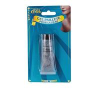 P'TIT CLOWN - 77702 - Gel Pailleté pour la Peau - Argent - 20 ml - Maquillage Visage Adulte - Make-up - Peinture Corporelle - Non Toxique - Festival, Carnaval, Halloween, Anniversaire, Cosplay