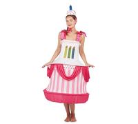 86899 Déguisement Adulte Femme Gâteau d'Anniversaire - Taille Unique - Multicolore