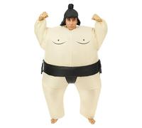 P'tit Clown - 90413 - Costume Gonflable Sumo - Déguisement Adulte - Unisexe - pour Carnaval, Halloween et Autres fêtes costumées - Facile à Enfiler - Gonflage Rapide - Polyester - Taille Unique