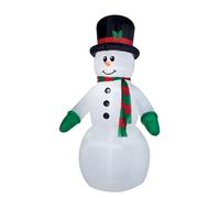 P'TIT CLOWN - 91923 - Bonhomme de Neige Gonflable et Lumineux - Usage Intérieur et Extérieur - Christmas Inflatable Snowman and Luminous - pour Une Décoration de Noël Réussie - 4 LEDs - H: 2,40 m