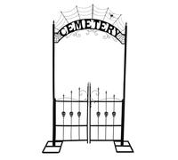 P'TIT Clown - Arche Métal Entrée de Cimetière - Idéal Décoration Halloween Extérieure - Déco Halloween Effrayante Jardin - Structure Solide pour Scène Horreur - 270 cm