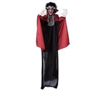 P'tit Clown - Automate Halloween - Animatronique - Animatronics - Décoration Animé, Sonore et Lumineuse - Parfaite pour Une Déco Effrayante - Piles Non incluses (Vampire à Suspendre, 180 cm)