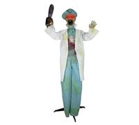 P'TIT CLOWN - Automate Halloween - Animatronique - Animatronics - Décoration Animée, Sonore et Lumineuse - Parfaite pour Une Déco Effrayante - Piles Non incluses (Chirurgien avec tronçonneuse, 178 cm)