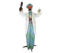 P'TIT CLOWN - Automate Halloween - Animatronique - Animatronics - Décoration Animée, Sonore et Lumineuse - Parfaite pour Une Déco Effrayante - Piles Non incluses (Chirurgien avec tronçonneuse, 178 cm)