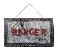 P'TIT CLOWN - Automate Halloween - Animatroniques - Animatronics - Décoration Animée et Sonore - Piles non incluses (Plaque de porte Danger, 47 cm)