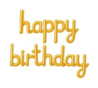 P'TIT CLOWN - Ballon Aluminium Joyeux Anniversaire - Alphabet - Gonflable à l'Air - Parfait pour Fêtes d'Anniversaires Adultes, Enfants, Célébrations, Party (Happy Birthday)