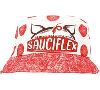 P'TIT CLOWN - Bob Apéro Adulte - Unisexe - Chapeau de Plage - Chapeaux de Pêcheur - Tricard, Sauciflex - Accessoire Déguisement Carnaval, Cosplay, Halloween (Blanc, rouge)