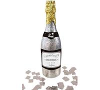 P'TIT CLOWN - Bouteille de Champagne Lance Confettis Papier Pailletés - Party Popper - Shooter à Confettis pour Le Réveillon du Nouvel An, Noël, Mariages, Anniversaires et Autres Célébrations