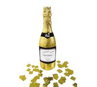 P'TIT CLOWN - Bouteille de Champagne Lance Confettis Papier Pailletés - Party Popper - Shooter à Confettis pour Le Réveillon du Nouvel An, Noël, Mariages, Anniversaires et Autres Célébrations