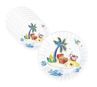 P'tit Clown CAM ET LEON - Accessoires Décoration d’Anniversaire Enfant - Thème Pirates - Assiettes, Gobelets, Serviettes, Confettis, Sachets, Cartes d’Invitation (Assiette x8)