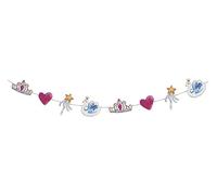 P'tit Clown CAM ET LEON - Accessoires Décoration d’Anniversaire Enfant - Thème Princesses - Assiettes, Gobelets, Serviettes, Confettis, Sachets, Cartes d’Invitation (Guirlande - 3,6 m)