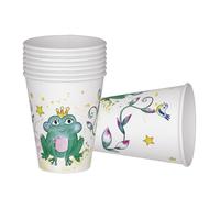 P'tit Clown CAM ET LEON - Accessoires Décoration d’Anniversaire Enfant - Thème Princesses - Assiettes, Gobelets, Serviettes, Confettis, Sachets, Cartes d’Invitation (Gobelet x8)