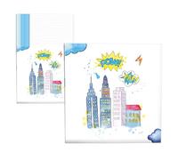 P'tit Clown CAM ET LEON - Accessoires Décoration d’Anniversaire Enfant - Thème Super Héros - Assiettes, Gobelets, Serviettes, Confettis, Sachets, Cartes d’Invitation (Serviette x20)