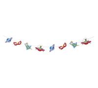 P'tit Clown CAM ET LEON - Accessoires Décoration d’Anniversaire Enfant - Thème Super Héros - Assiettes, Gobelets, Serviettes, Confettis, Sachets, Cartes d’Invitation (Guirlande - 3,6 m)