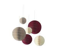 P'tit Clown CAM ET Leon - Accessoires Décoration Festive Moka - Parfait pour Anniversaire (Boule alvéolé à Suspendre x6, 35cm, 25cm, 15cm)