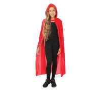 P'TIT CLOWN Cape Enfant effet Velours avec Capuche - Parfait pour Déguisement d'Halloween, Carnaval, Fêtes Costumées et Évènements à Thème - 110 cm