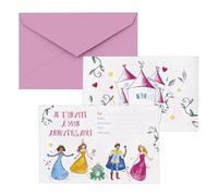P'tit Clown - Carton Invitation - Princesses - Lot de 8