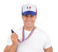 Casquette de supporter France tricolore bleu, blanc et rouge (x1) REF/10077 ptit clown