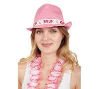 P'TIT CLOWN - Chapeau Borsalino EVG, EVJF - Parfait pour Compléter Votre Déguisement pour Votre Évènement (Rose)