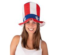 P'TIT CLOWN - Chapeau Humoristique, Drôle - Accessoire de Déguisement Adulte - Pour Carnaval, Fêtes à Thèmes, Cosplay - Multicolore - Adulte - Unisexe (Chapeau haut de forme américain)