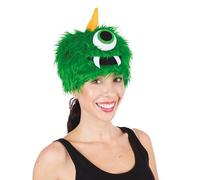 P'TIT CLOWN - Chapeau Monstre Velu - Accessoire de Déguisement - Adulte - Parfait pour Carnaval, Fêtes Costumées et Évènements à Thème (Vert clair)