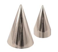 P'TIT CLOWN - Chapeau Pointu en Carton - Lot de 6 - Accessoires Festifs Idéaux pour Anniversaires et Fêtes (Argent)