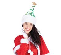 P'TIT CLOWN - Chapeaux de Noël Fantaisie - Bonnet de Noel - Adulte, Unisexe - Parfait pour Compléter Costume Fête de Fin d'Année, Christmas - Plusieurs Modèles - Taille Unique (Vert)