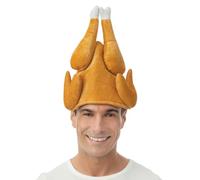 P'TIT CLOWN - Chapeaux de Noël Fantaisie - Bonnet de Noel - Adulte, Unisexe - Parfait pour Compléter Costume Fête de Fin d'Année, Christmas - Plusieurs Modèles - Taille Unique (Chapeau de dinde)