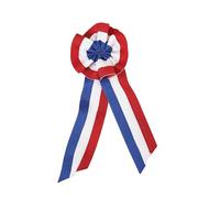 P'TIT CLOWN - 33339 - Cocarde Bleu Blanc Rouge - Accessoire pour Célébrer la France, 14 Juillet, Évènments Nationaux, Célébrations Sportives - Hauteur 20 cm, Ø 8 cm