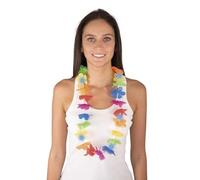P'tit Clown - Collier de Fleurs Hawaïen Multicolore - Parfait pour Compléter votre Tenue ou Déguisement