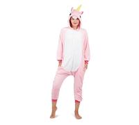 P'tit Clown - Combinaison Kigurumi Adulte Licorne - Rose - Pyjama Combinaison - Jumpsuit - Sleepwear - Costume Animaux - Déguisement Carnaval, Festival, Cosplay, Halloween et Fêtes à Thème - S/M