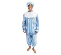 P'TIT CLOWN - Costume Bébé Humoristique Adulte - Déguisement Complet pour Carnaval, Fêtes Costumées, Gender Reveal, EVG, EVJF, Fêtes à Thèmes, Halloween, Nouvel An - Bleu - Unisexe (S-M)