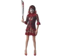 P'TIT CLOWN - Costume Clown Diabolique - Déguisement Adulte Parfait pour Halloween, Fêtes Costumées et Évènements à Thème (Femme, S-M)