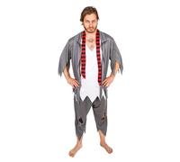 P'TIT CLOWN - Costume Etudiant Sanglant - Etudiante Sanglante - Adulte - Parfait pour Halloween, Fêtes Costumées et Évènements à Thème (Homme, S-M)